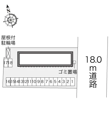 ★手数料０円★河内郡上三川町上三川　月極駐車場（LP）